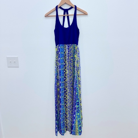 Alice & Trixie Silk Maxi Dress Watercolor open back sleeveless sz small - Picture 1 of 5